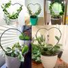 2Pcs Garden Plant Support Stake Stand Round Vine Climbing Rack Ironheart-Shaped Flower Plant Trellis Support Frame Garden Decor