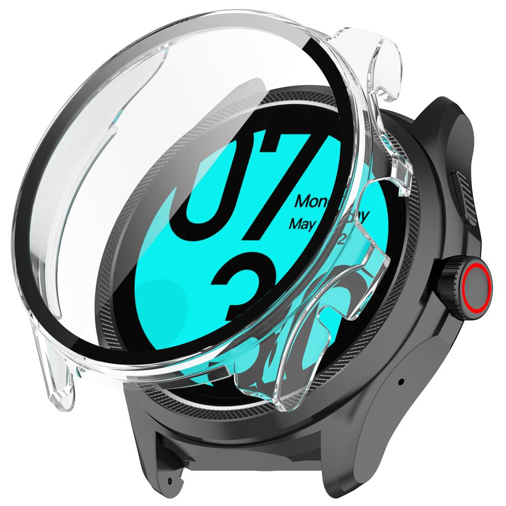 For TicWatch Pro 5 Enduro Watch Case PC Frame Cover with Tempered Glass Screen Film