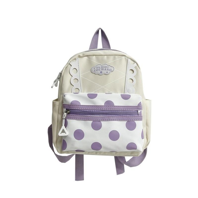 Trendy Polka Dot Children's Backpack Cute Cartoon Design Stylish And Colorful School Bag