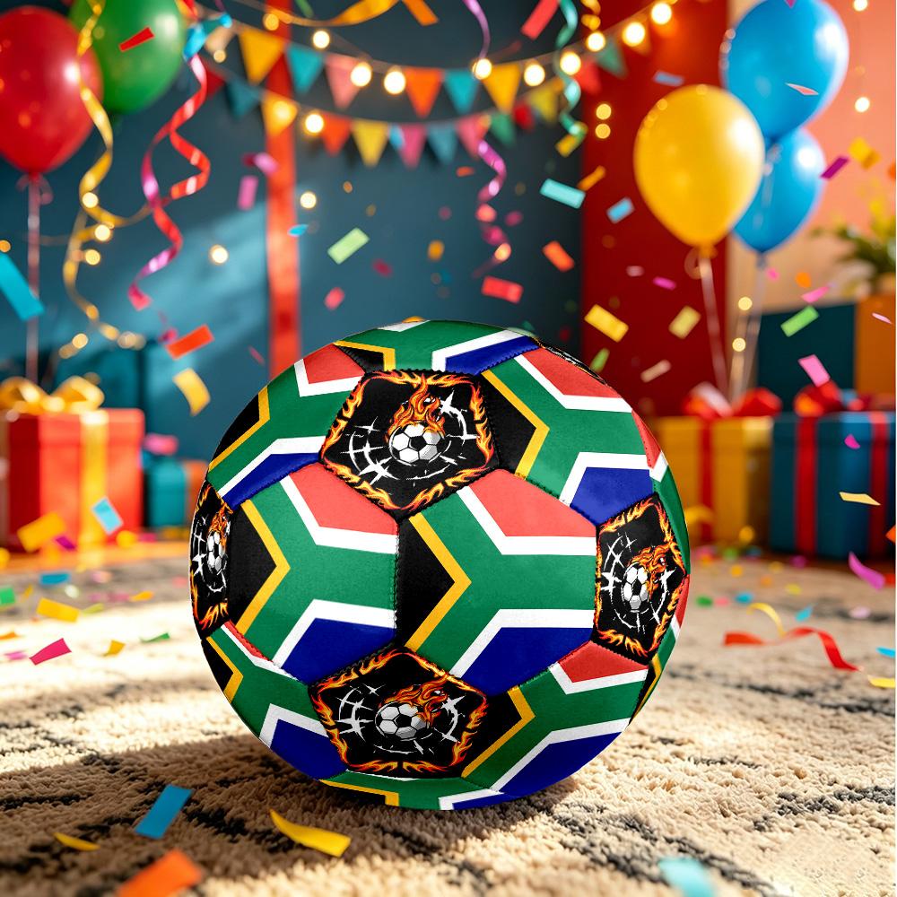 1pc South African Sports Theme Size 5 Soccer Ball Professional Match Training Football Indoor &Outdoor Sports Ball Lightweight Durable C6610