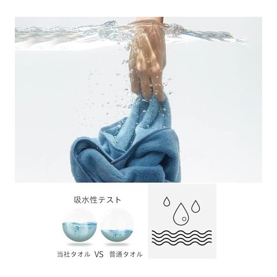Oseamaid Hair Drying Towel, Microfiber, Daily Towel, Big Face Towel, Mini Bath Towel, Set of 5, Absorbent, Quick Drying, Antibacterial and Odor