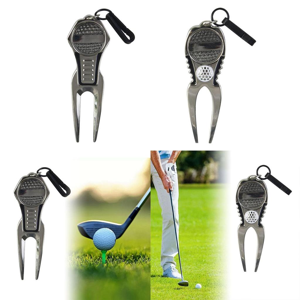 Golf Divot Repair Tool Groove Cleaner Multifunctional Lightweight with Magnetic Golf Ball Marker for Golfer Golf Supplies
