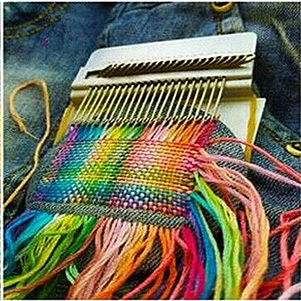 14 Hooks Small Loom Speedweve Type Sewing Tool Set For Artistic Darning Repair