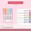 6pcs Line Shaped Highlighter Roller Tip Curve Liner Marker Pens Graffiti Pen Kawaii Korean Stationery School Office Supplies