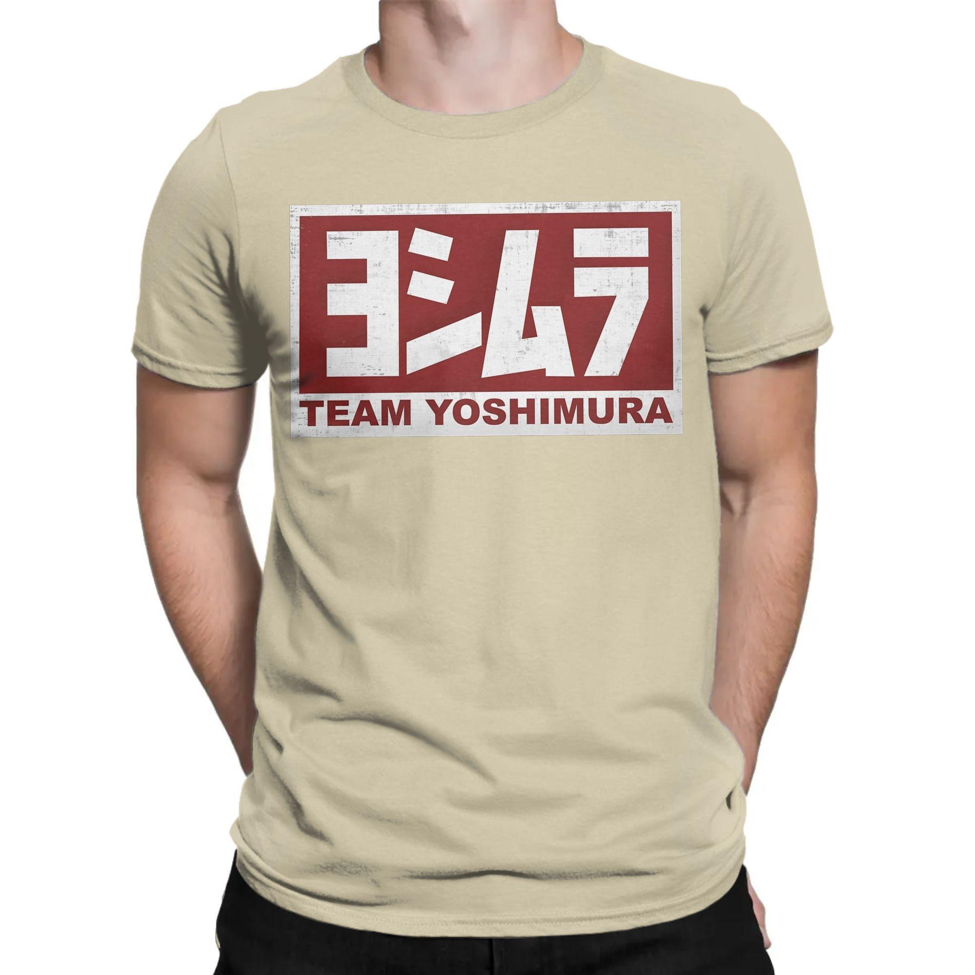 Футболка Team Yoshimura Japan Super Bike для мужчин, 100% хлопок, модная мужская футболка с круглым вырезом и коротким рукавом XXL хаки
