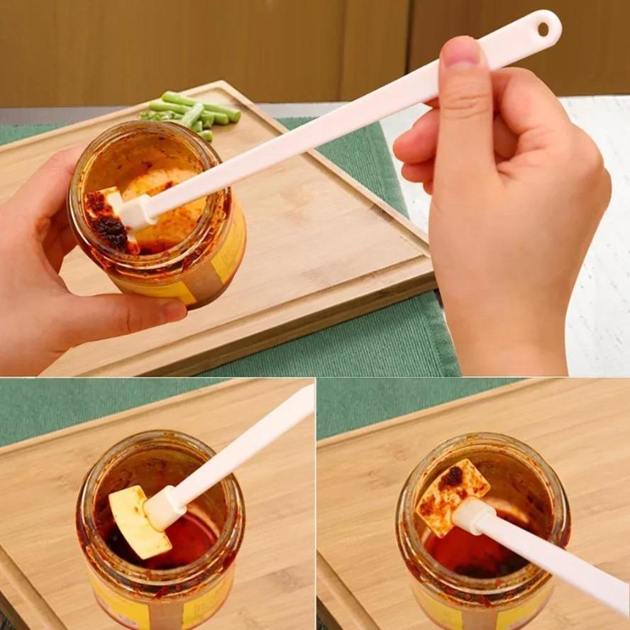 1 Pcs Silicone Pastry Long Bottle Scraper Batter Spatula Jam Ketchup Cake Long Handle Model Baking Scraper Tool