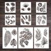 Reusable Plant Painting Stencils Vintage Floral Leaves DIY Art Craft Templates On Wood Wall Paper Card Canvas Door 9X