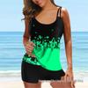 European and American Fashion Sexy Printed Split Waist Bikini Swimsuit for Women