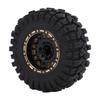 4Pcs Brass Wheel Tire Set 1.2in Hub Replacement for Traxxas 1/18 RC Crawler Car Black
