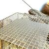 Tsujiwa Wire Mesh Stainless Steel Grilling Net with Handles, Large, Square Handles, for BBQs and Camping, with Guard Net