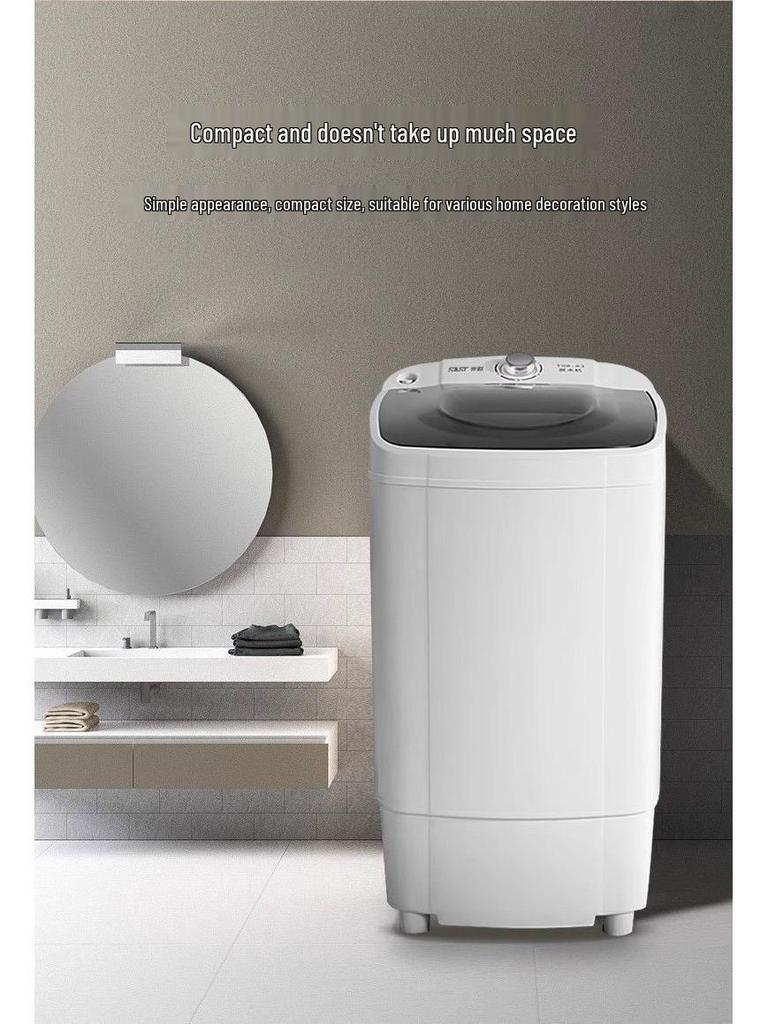 Mini-Schleudertrockner mit reinem Kupfermotor - Edelstahl, Große Kapazität, Ideal für Wohnheime und Mietwohnungen