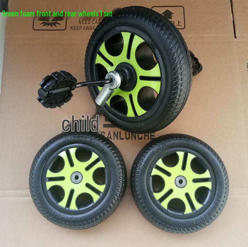 Kinderdreirad mit Schaumstoff- und Vollgummi-Verschleißfesten Rädern.