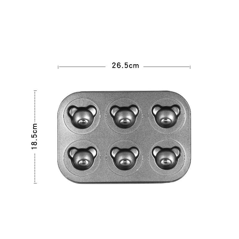 8 Mulden Bär Backform Madeleine Backform Cartoon Tierform Muffin Kuchen Home DIY Backform Kohlenstoffstahl Dekorationswerkzeug