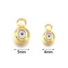 10Pcs 4 5mm Copper Plated Beads Large Hole Spacer Positioning Round Beads For DIY Craft Bracelet Necklace Connection Accessories