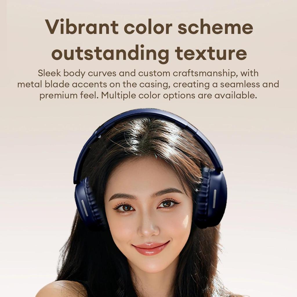 Original Lenovo LS106 Bluetooth 6.0 Headset Over Ear Lightweight Wireless Headphones HiFi Sound ENC Noise Cancelling Mic for Phone PC