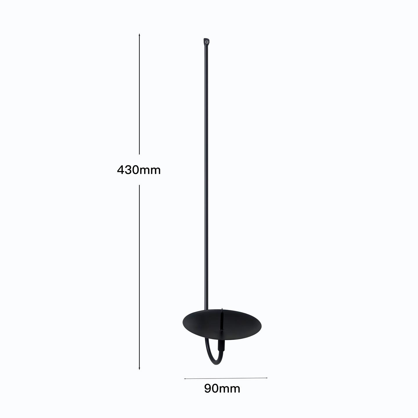 

Modern Minimalist L-Shaped Black Metal Wall Candle Holder чёрный