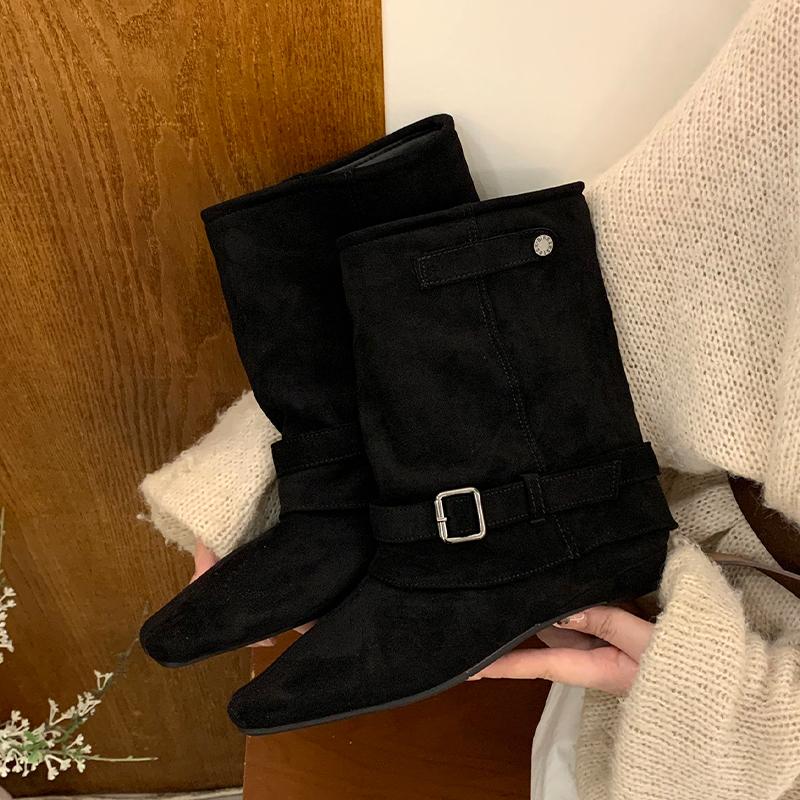 

Ботильоны на каблуке для женщин, дизайнерские туфли с квадратным носком, короткие зимние ботинки, зимняя мода, для ходьбы, новые ботинки челси, женские 40