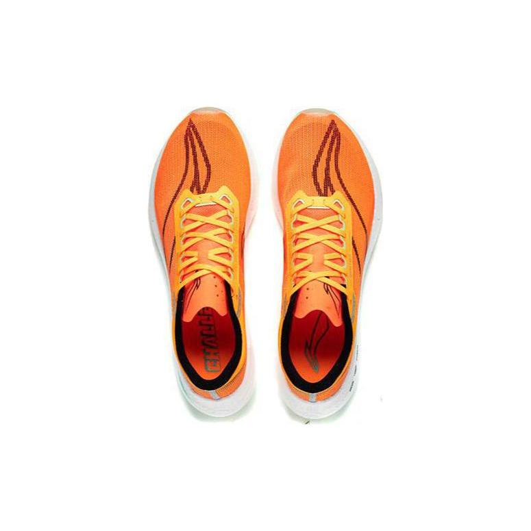 New LiNing Feidian 3 Challenger Durable Breathable Low Top Marathon Running Shoes Men's Neon Bright Orange ARMT037-6