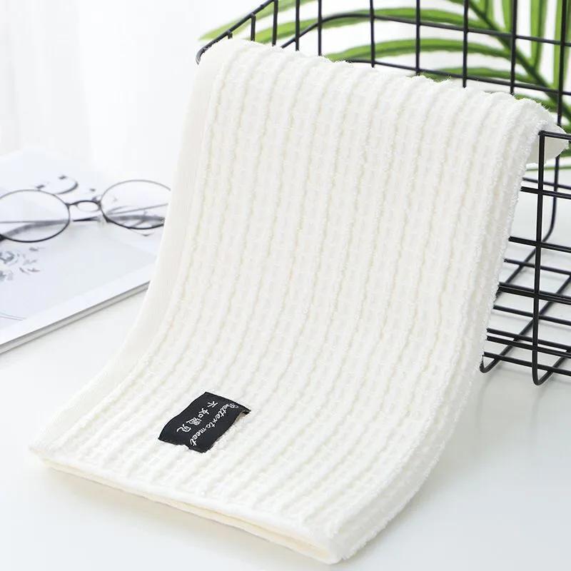 1Pc 35x75cm Simple Solid Color Cotton Breathable Soft Absorbent Adult Bathroom Hand Towel