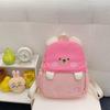 Bear Backpack Print With Cute Cartoon Pattern Students Schoolbag Gift Durable