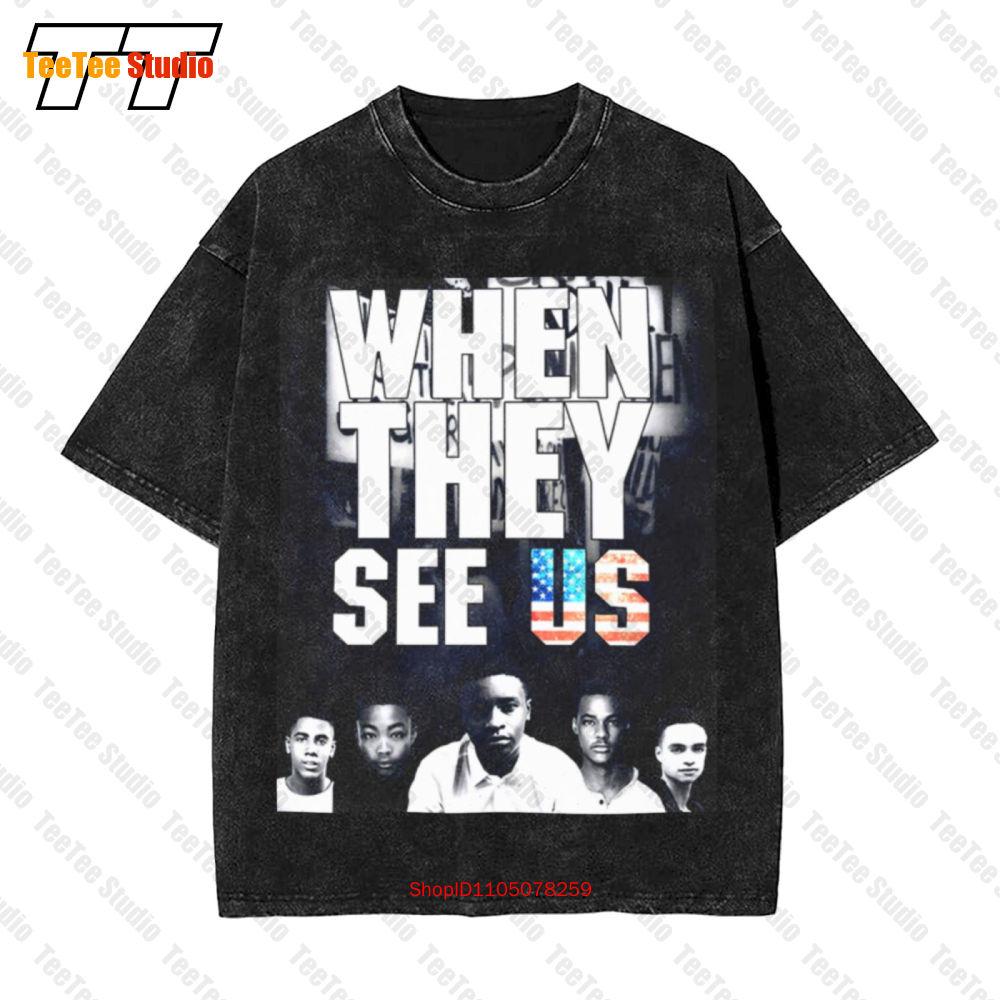 When They See Us Tv Series Movie Poster Vintage Oversized TShirt VQ S