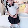 Sommar Vardaglig 4-8 10 12 År Barn Skola Enfärgad Träning Danskjol med Shorts Plisserad Rutig Kjol för Babyflicka