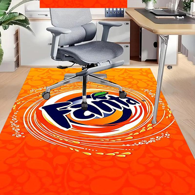 Fanta Orange Swirl Carpet For Playroom Bedroom Living Room Sofa Home Decorkids Game Area Rug Nonslip Floor Mat