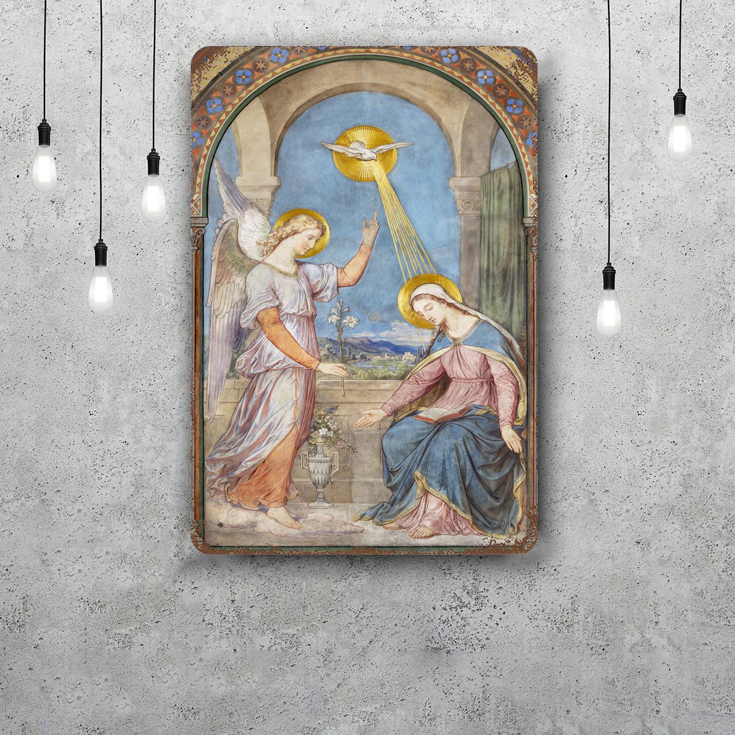

annunciation Metal Signs wall decor Vintage Tin Signs Captain Metal Poster Decor for Bar Pub Club Wall Decoration 20x30cm（7.8x11.8inch）