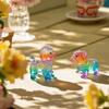 Colorful Transparent Miniture Lovely Puppy Figurine Various Dog Shaped Desktop Ornament with Gradient Effect Creative Party Gift