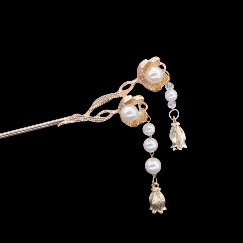 Vintage Metal Hair Stick Tassel Hairpins Forks For Women Girls Black Beads Hair Pins New Chinese Hanfu Hair Jewelry Accessories