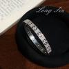 Medieval Style Full Diamond Four-Leaf Flower Point Diamond Bracelet Ring High-End Light Luxury Versatile Bracelet