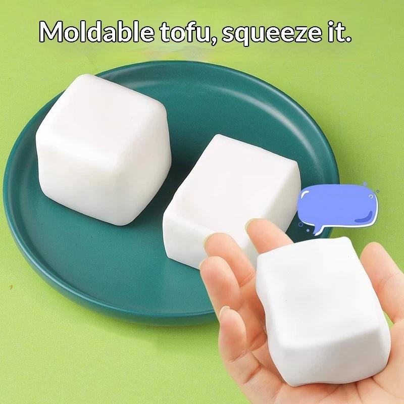 1Pcs Stress Relief Squeeze Toy Tofu-Shaped Asmr Sensory Anti-Stress Toys For Kids Adults Anti Anxiety Play