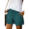 Damen Shorts Casual mit Taschen Kordelzug Elastischer Bund Strandurlaub Trendige Sommerkleidung