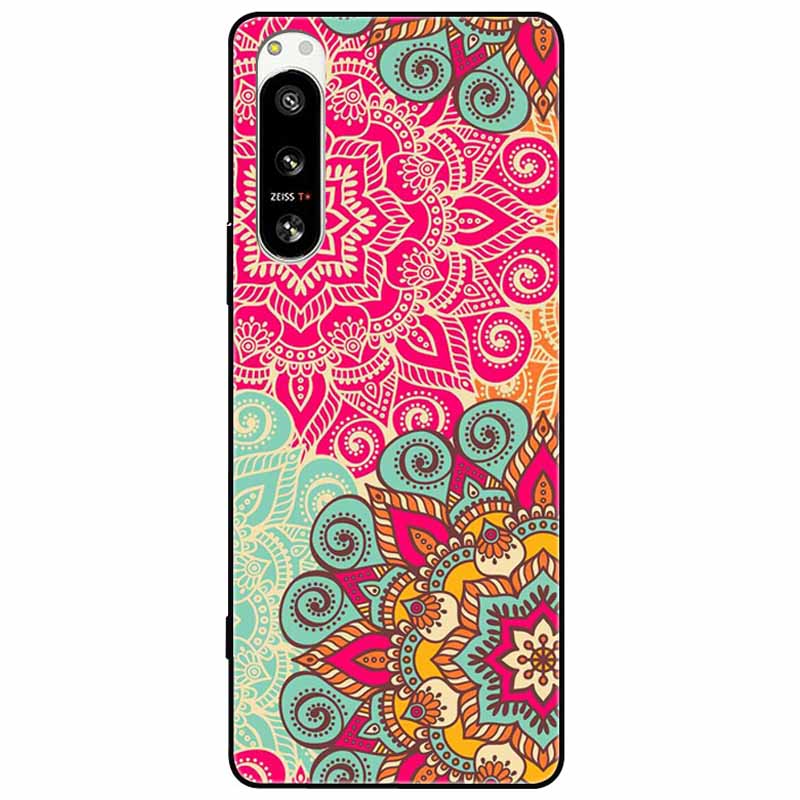 For Sony Xperia 5 IV / 1 IV Case 10IV Soft Silicone Flower Phone Back Cases For Sony Xperia 10 IV V Cover 5IV TPU Bumpers 10V