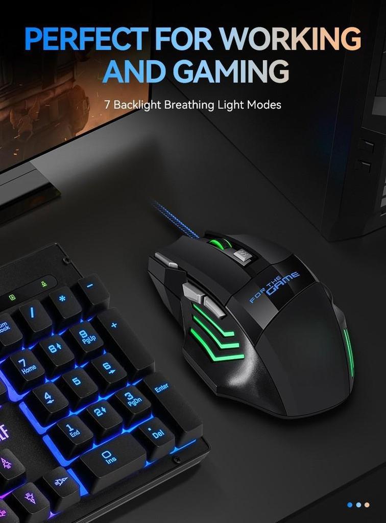 New Wired Luminous Gaming Mouse - No Double-Click Issue, Compatible with Desktop & Laptop