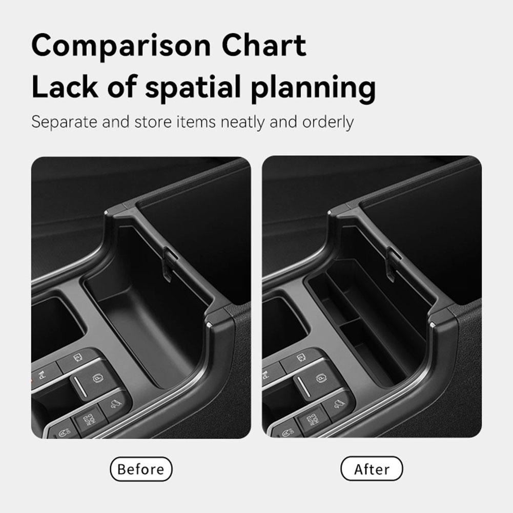 Black Center Console Organizer Tray For Kia Sorento 2025-2025 Armrest Storage Box Inner Insert Storage Holder Accessories