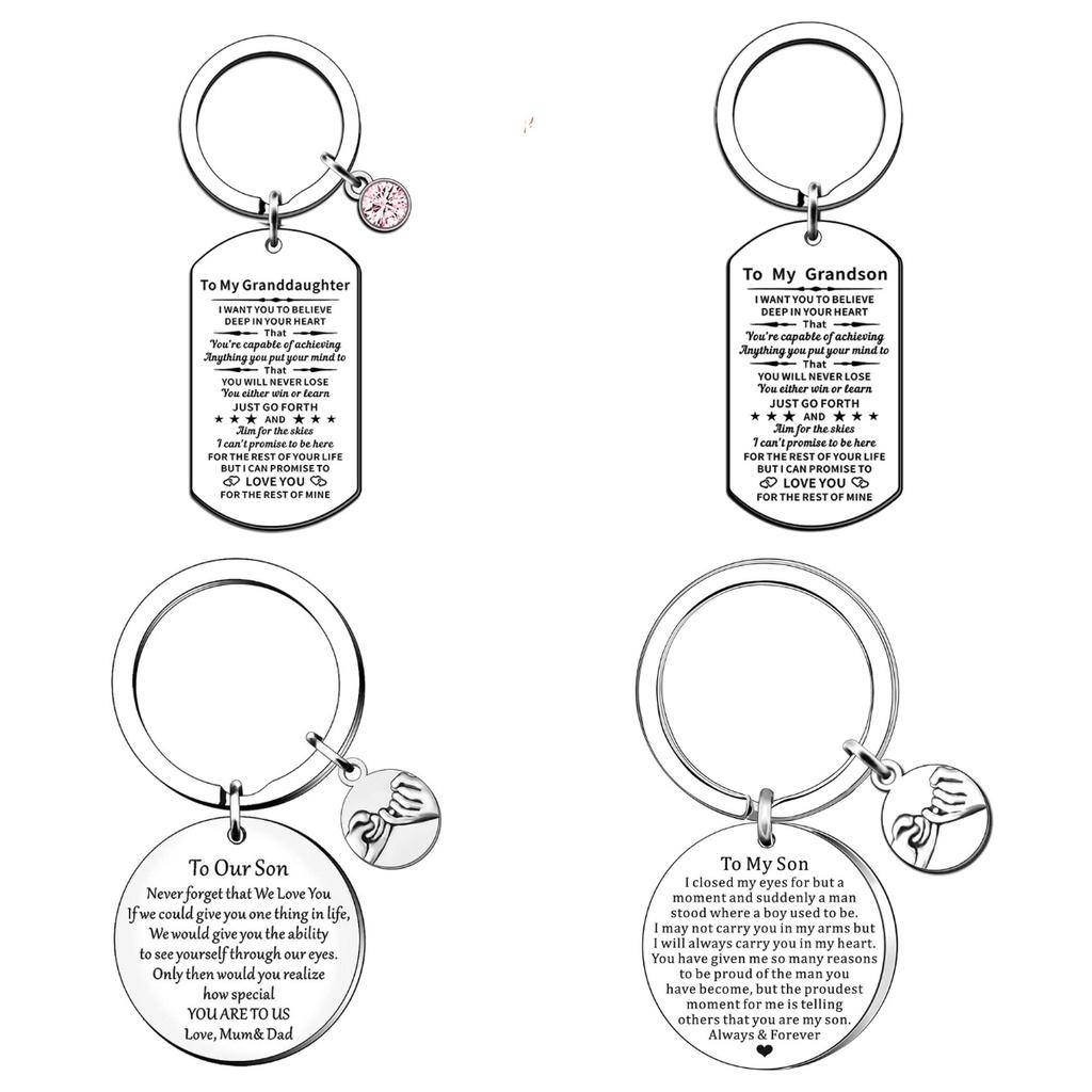 Stylish Stainless Steel Keychain For Father's Day And Mother's Day Independent Packaging Suitable For All Gift Occasions