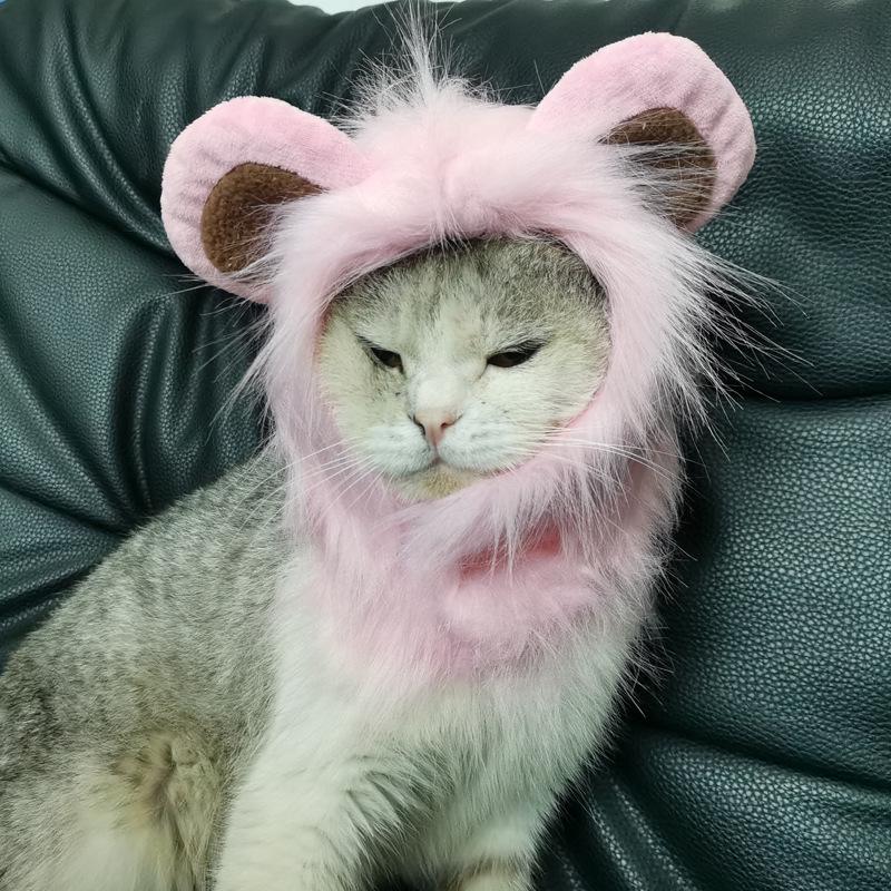 Universal Halloween Lion Costume Hat for Cats & Dogs – Adjustable Velcro, Cute Autumn/Winter Pet Accessory