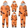 Halloween-printet Familie-matchende Hettegenser med Langermer og Glidelås Hettegenser Jumpsuit Sett