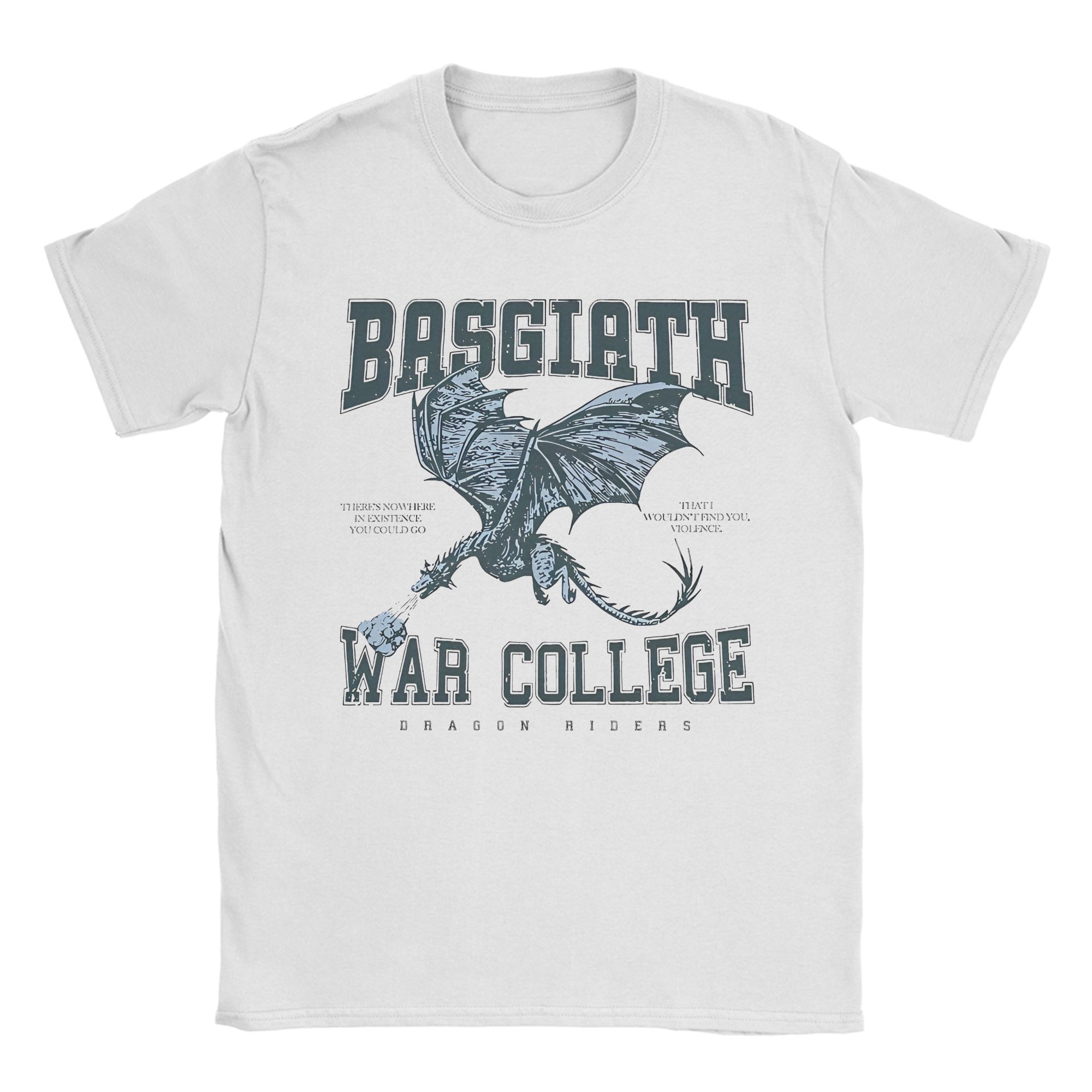 

Basgiath War College T Shirts Tairn Basiath Fourth Wing Pure Cotton Clothing Short Sleeve Round Collar Tees 6XL T-Shirt S