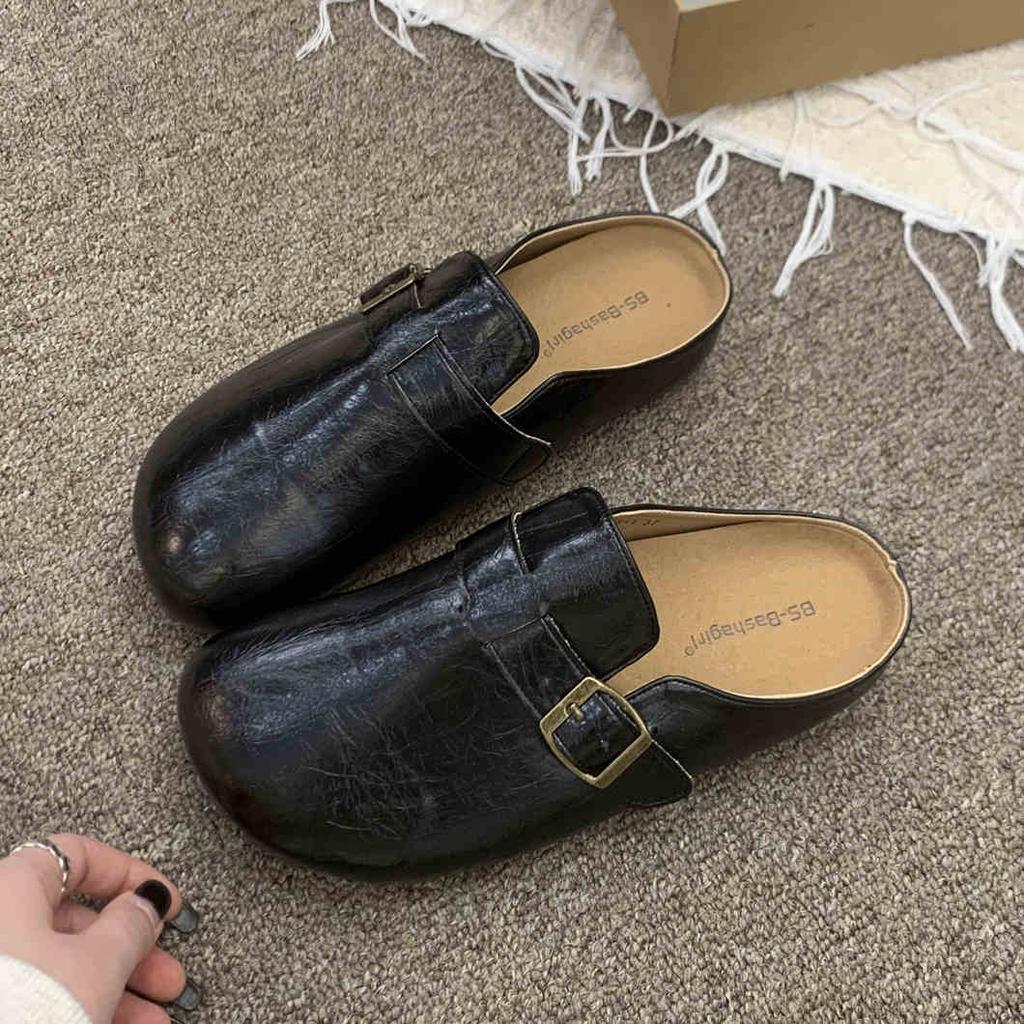 Fashion Walking Cozy Casual Closed Toe Half Slipper Loafers Female Fashion Slingback Slip On Mules For Women Platform New 2025 Comfort