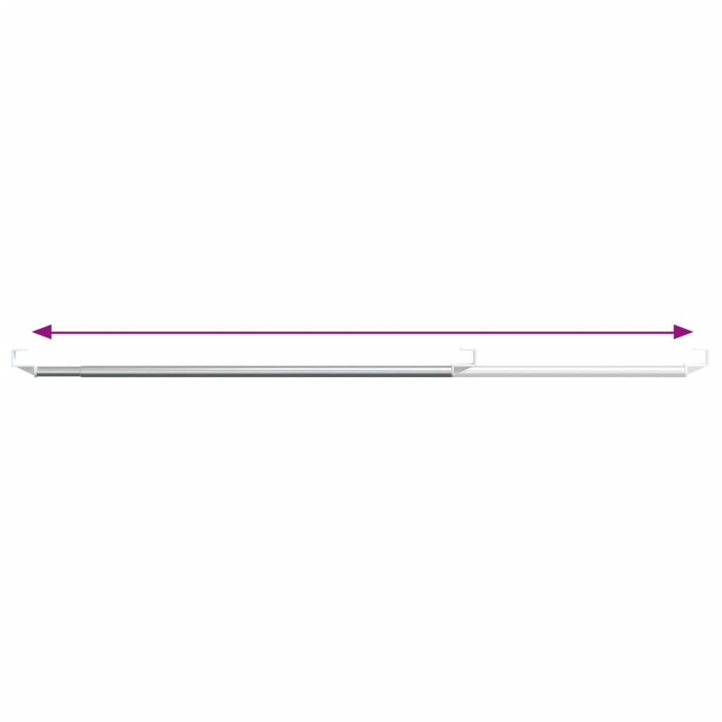 Curtain Rods 2 pcs White and Silver 40 60 cm Aluminum
