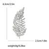 Temperament Exquisite Alloy Rhinestone Leaf Brooch High-End Women'S Suit Coat Corsage Jewelry Pin