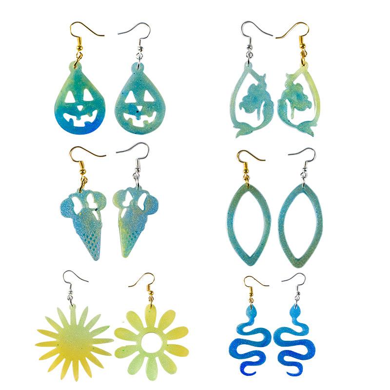Earring Pendants Resin Molds Silicone Mold Jewelry Making Casting Mould for DIY UV Epoxy Resin Crafts Jewelry Tool Accessories