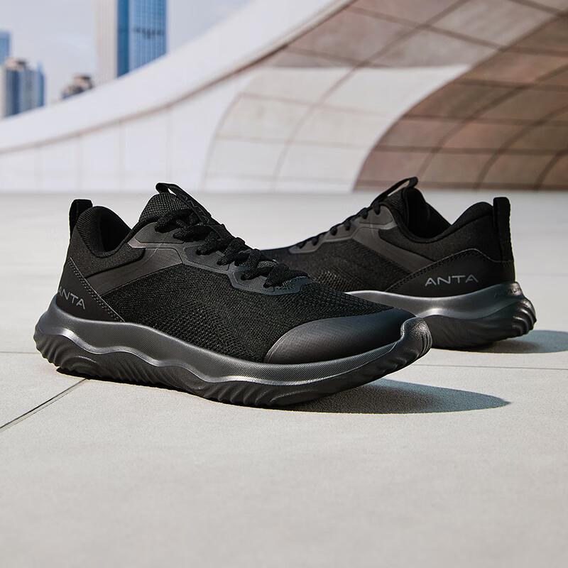 Anta Shunxing Lite Comfortable Trendy Shock Absorbing Durable Low Top Casual Running Shoes Men sneaker Black 112527712-1