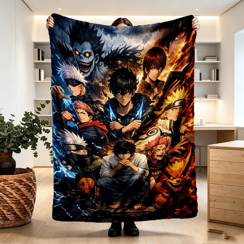 Jujutsu Kaisen Print Blanket - Soft & Comfortable, for Bedroom, Travel, Sofa, Home Decoration - Birthday Christmas Gift for Friend