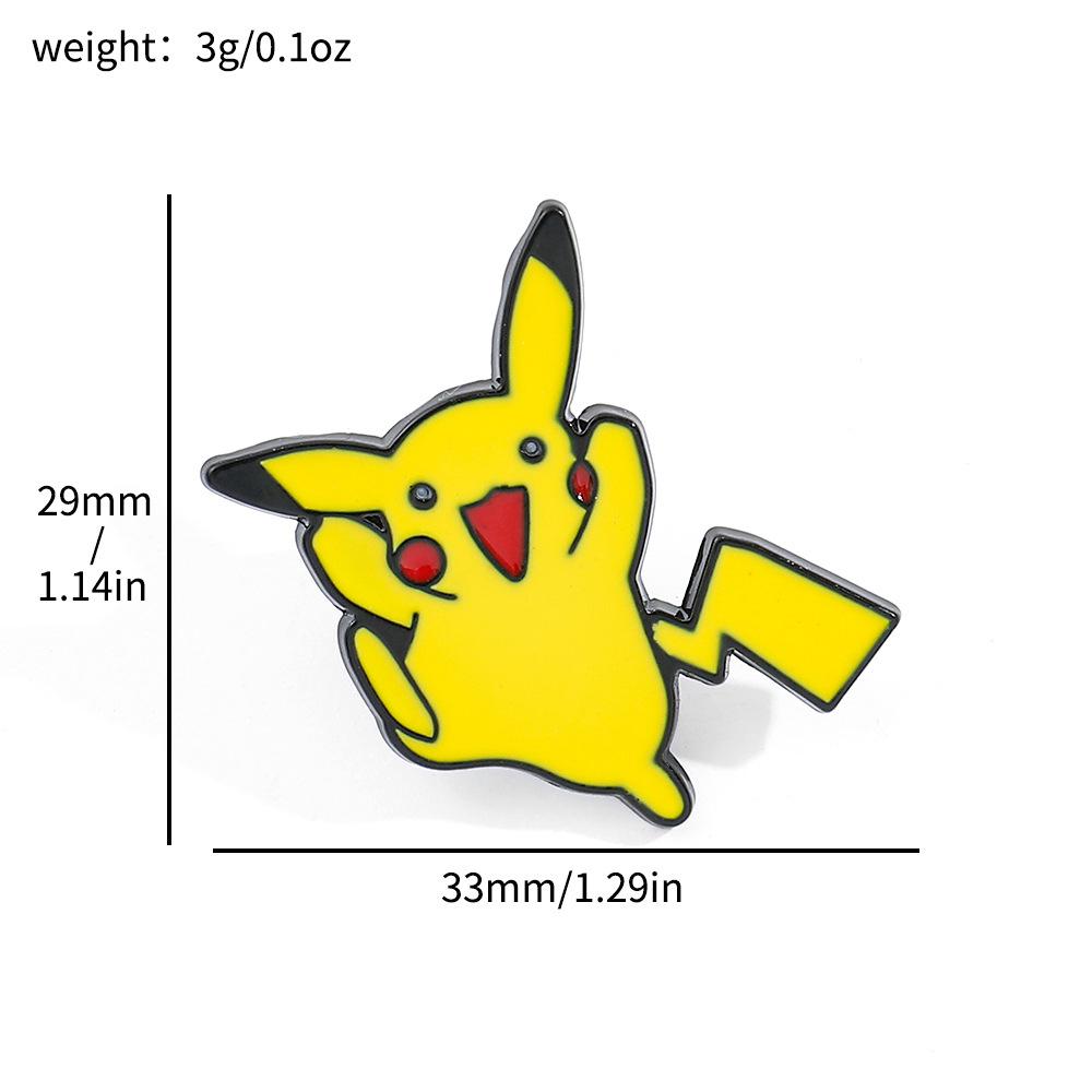 Funny Personality Creative Pikachu Brooch Pokémon Pokémon Pikachu Quilted Electric Alloy Dripping Oil Badge