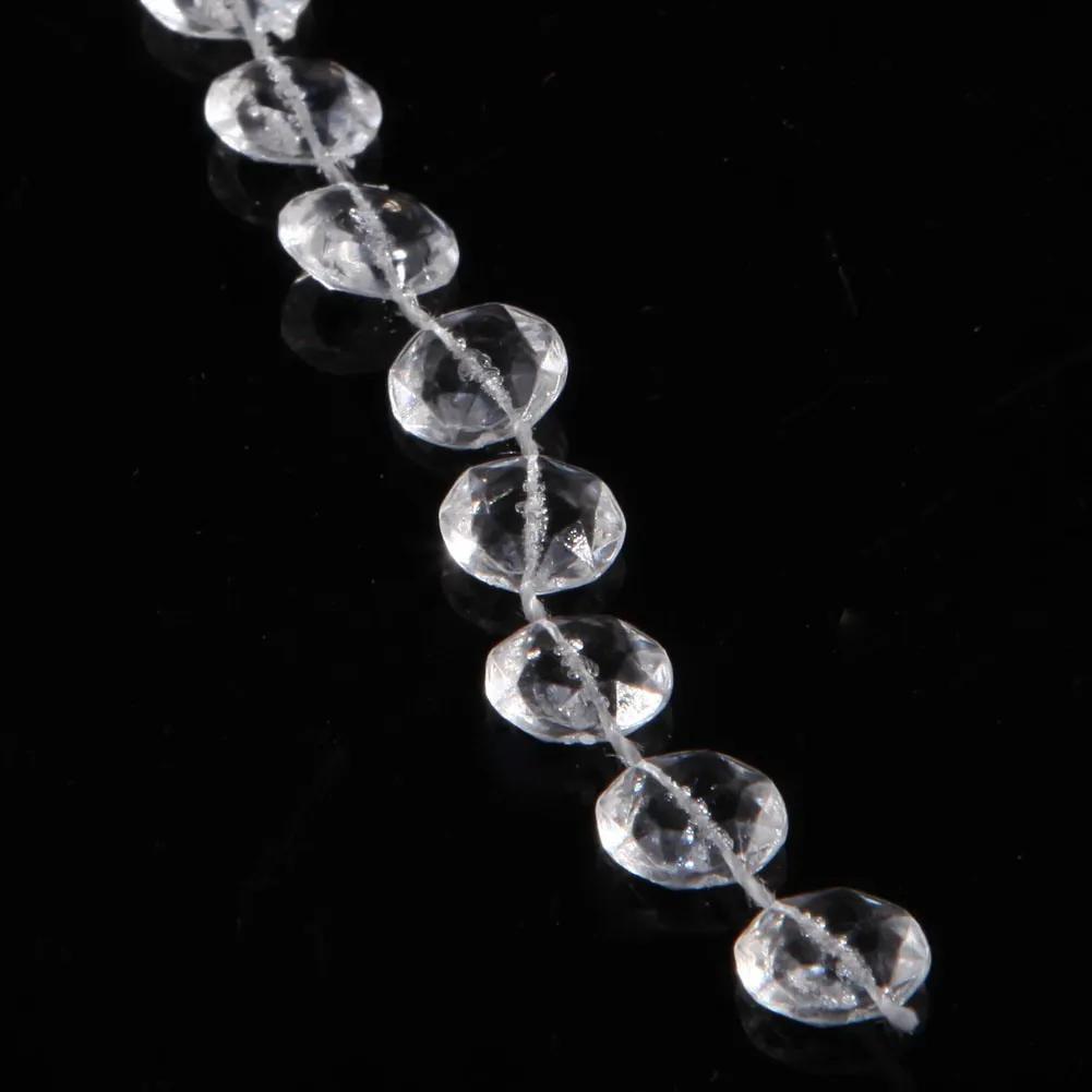 10M Crystal Glass Bead Curtain Living Room Bedroom Window Door Hanging Decor Beads Thread Curtains Home Decoration Accessories