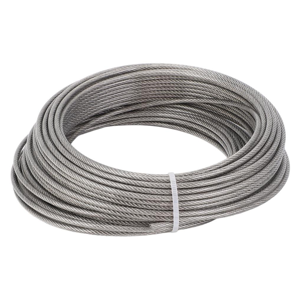 Wire Rope Cable Kit Wire Rope Kit 66ft Length 3mm Diameter 304 Stainless Steel Wire Turnbuckle Lock Kit for Garden