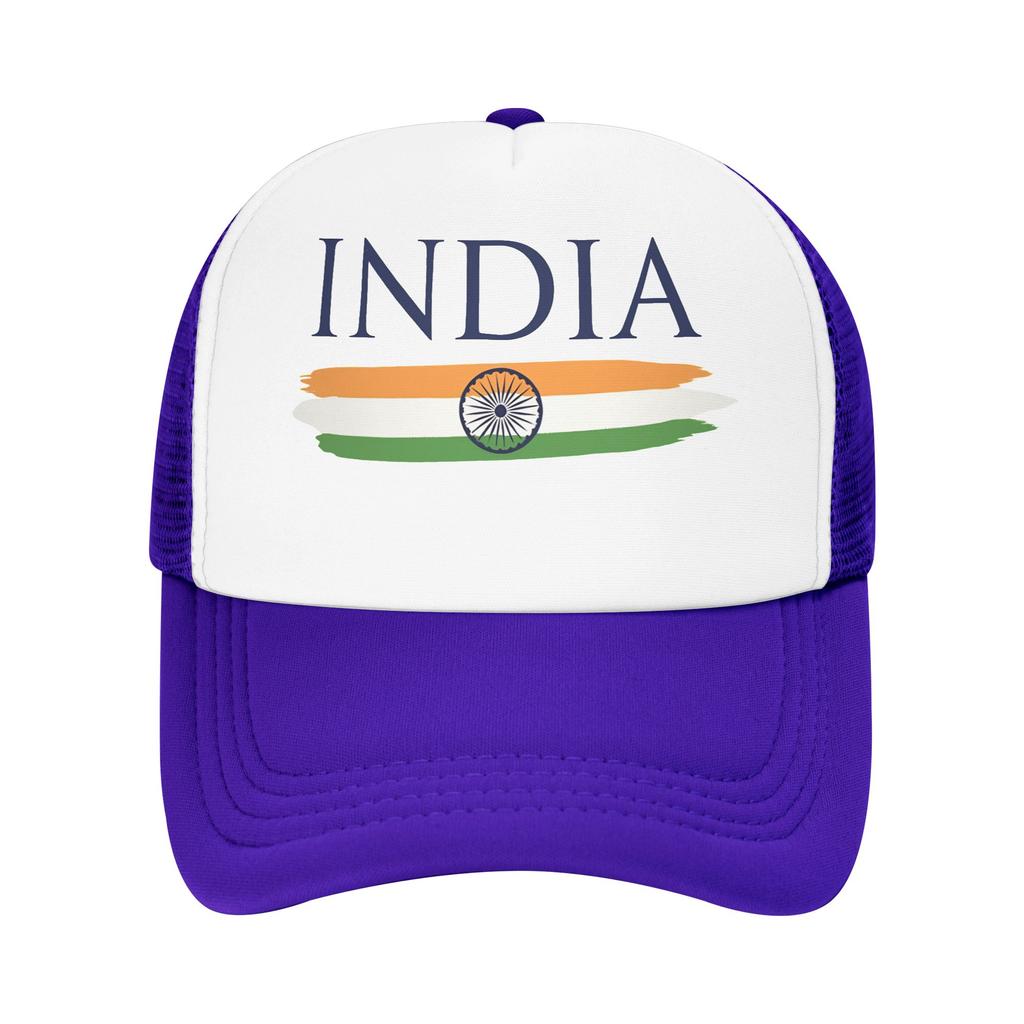 Summer Sun Hats Minimal India Tricolour Brush Art  Baseball Cap Cute Hip Hop Hats Washed Female Male Tennis Skate Baseball Caps